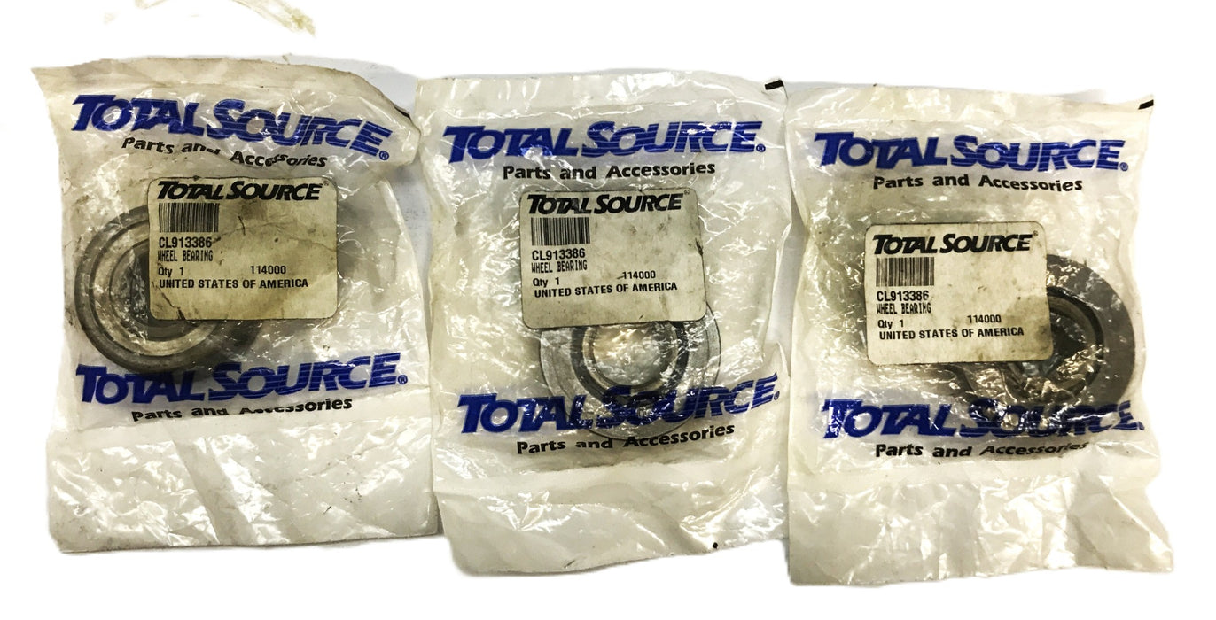 Total Source Forklift Clark Wheel Bearing CL913386 [Lot of 3] NOS