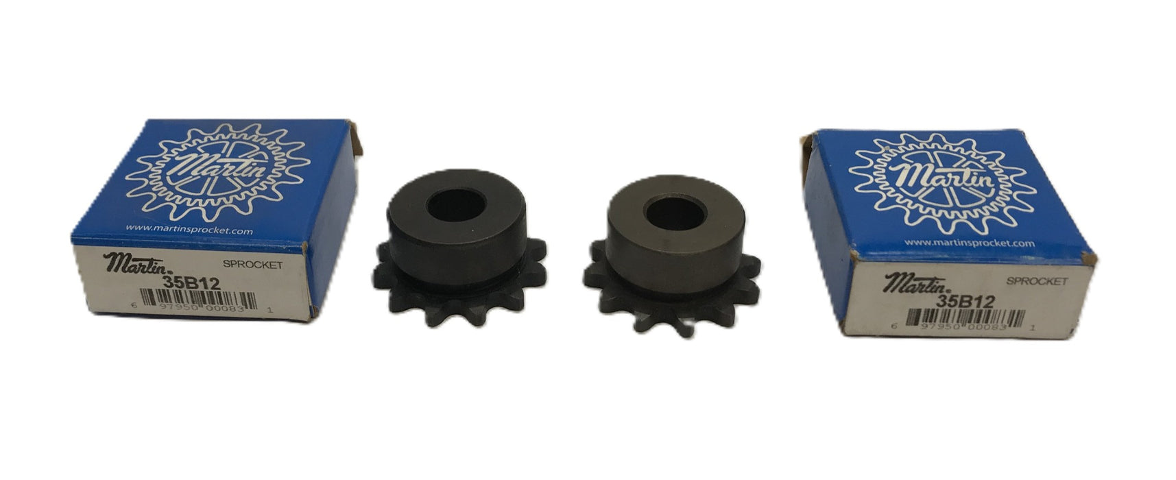 Martin Roller Chain Sprocket 35B12 [Lot of 2] NOS