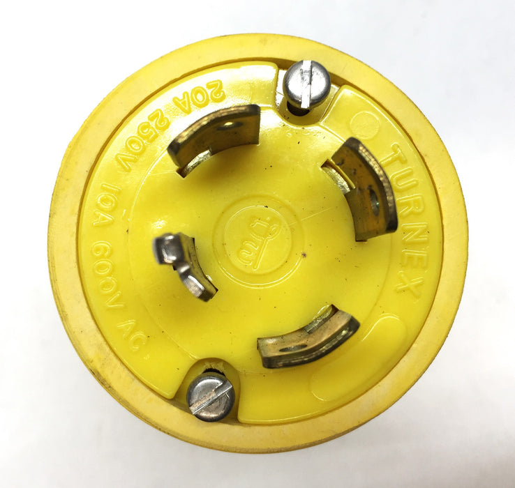 Turnex 20A/250V 10A/600V Watertight Male Twist-Lock Receptacle NOS