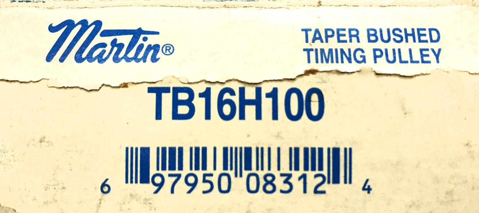 Martin Tapered Bushing Timing Pulley W/ #1008 Bushing TB16H100 NOS