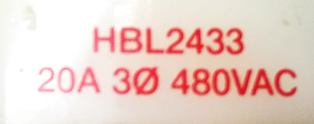 Hubbell 20A/480VAC Twist-Lock Connector Body HBL2433 [Lot of 2] NOS