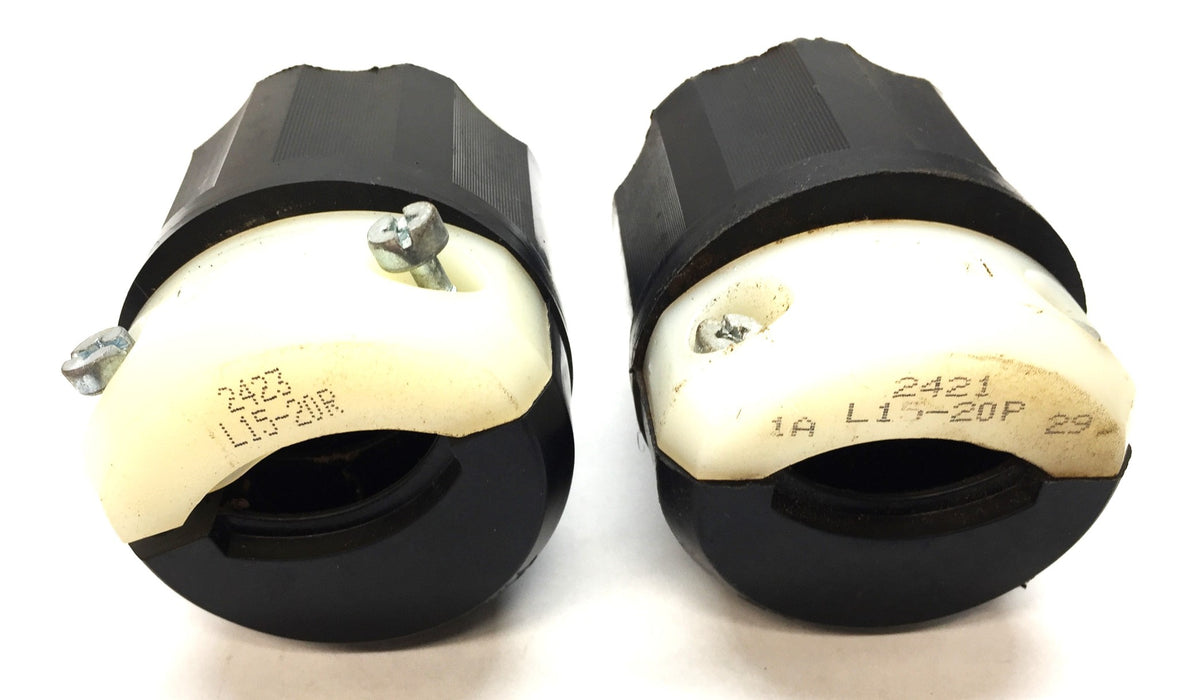 Leviton 20A/250V Male Twist Lock Connector NEMA L15-20 [Lot of 2] NOS