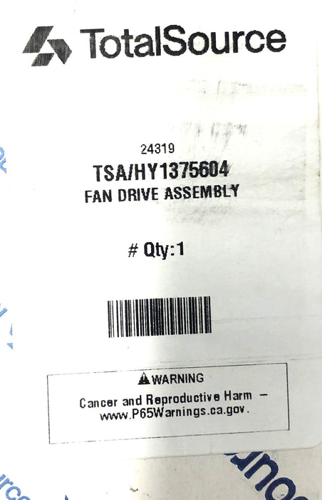 Total Source Fan Drive Assembly HY1375604 NOS