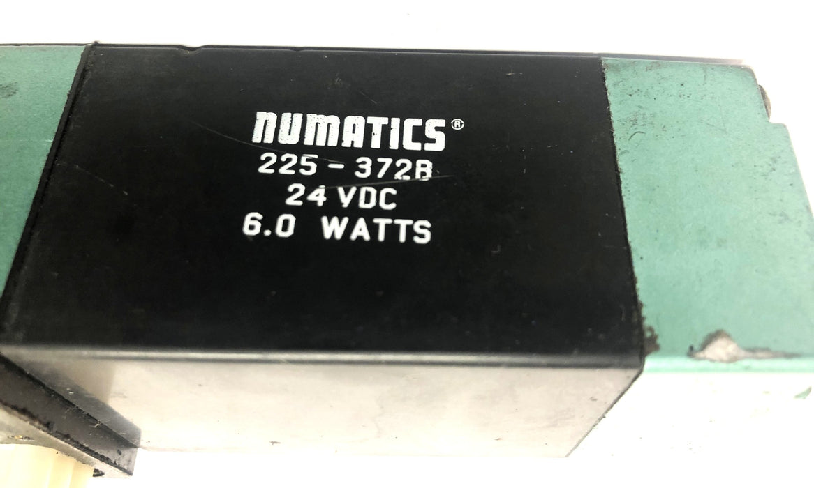 Numatics 24VDC 6.0 Watts Double Solenoid Pneumatic Valve 225-372B USED