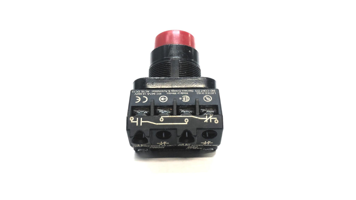 Siemens Contact Block W/ Push Button 800T-XD1 USED