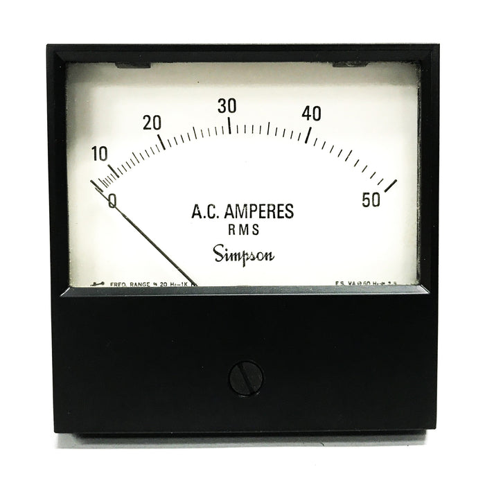 Simpson 0-50 Amp Panel AC Amp Meter Model 2153 NOS