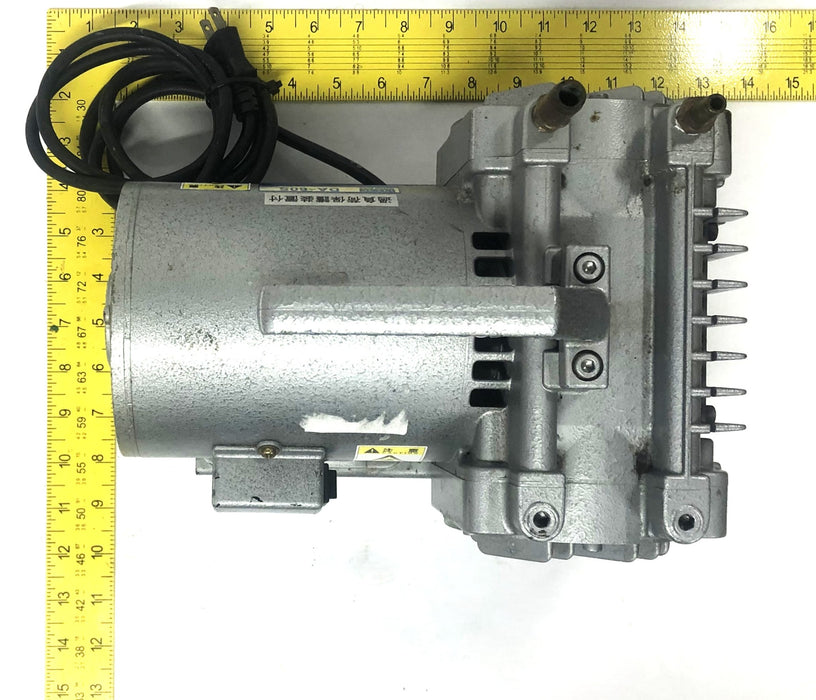 Ulvac Sinku Kiko 4 Pole Split Phase Starting Diaphragm Vacuum Pump DA-60S USED