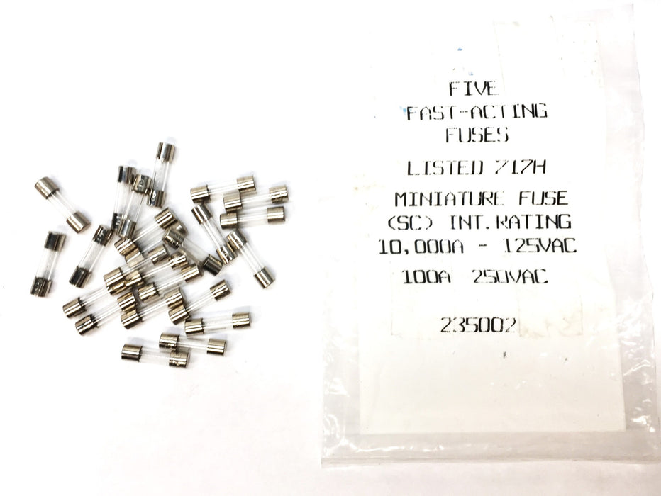 Littelfuse 2A/250V Miniature Glass Fuse 235002 [Lot of 24] NOS