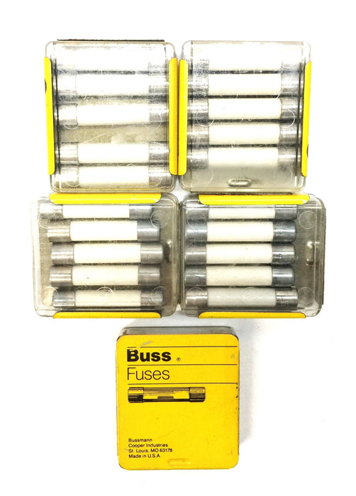 Buss 250V Miniature Ceramic Fuse ABC1/2 [Lot of 23] NOS