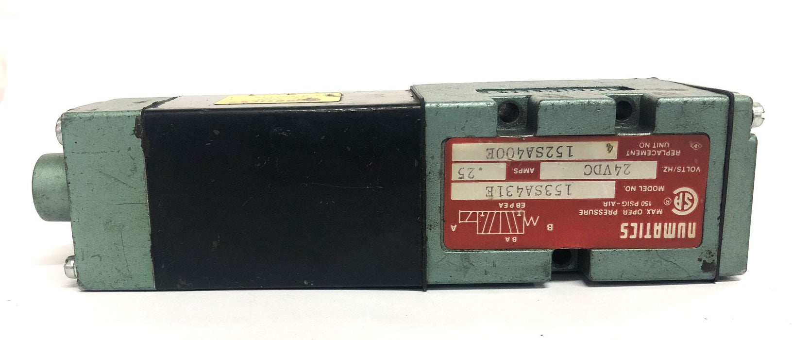 Numatics 24VDC .25AMPS Solenoid Valve 153SA431E USED