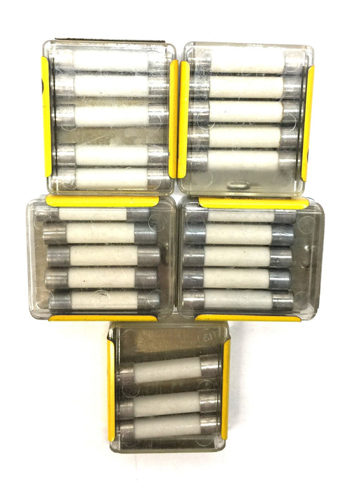 Buss 250V Miniature Ceramic Fuse ABC1/2 [Lot of 23] NOS