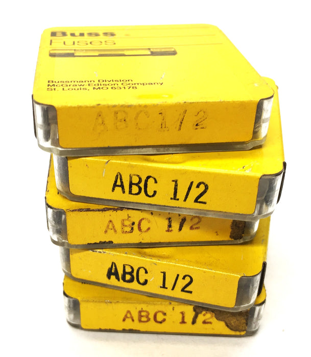 Buss 250V Miniature Ceramic Fuse ABC1/2 [Lot of 23] NOS