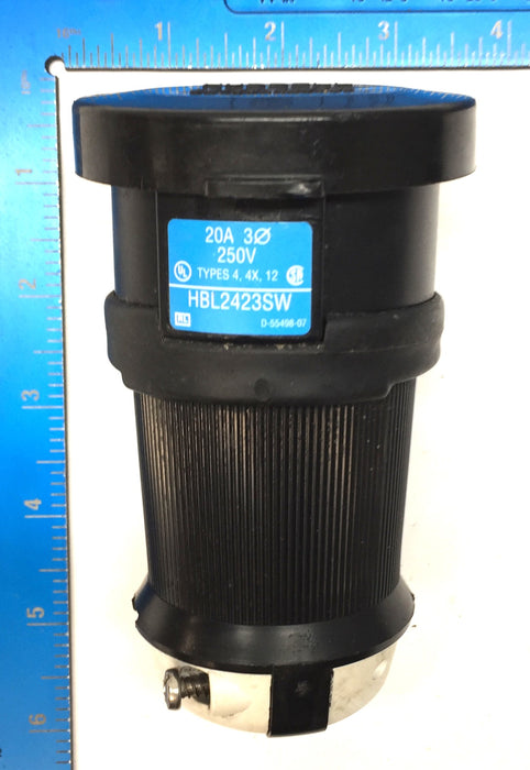 Hubbell 20A/250V Twist-Lock Connector Safety Shroud Body HBL2423SW NOS