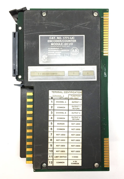 Allen-Bradley Encoder/Counter Module-5V I/O 1771-IJC Firm Rev.G/Ser.A USED