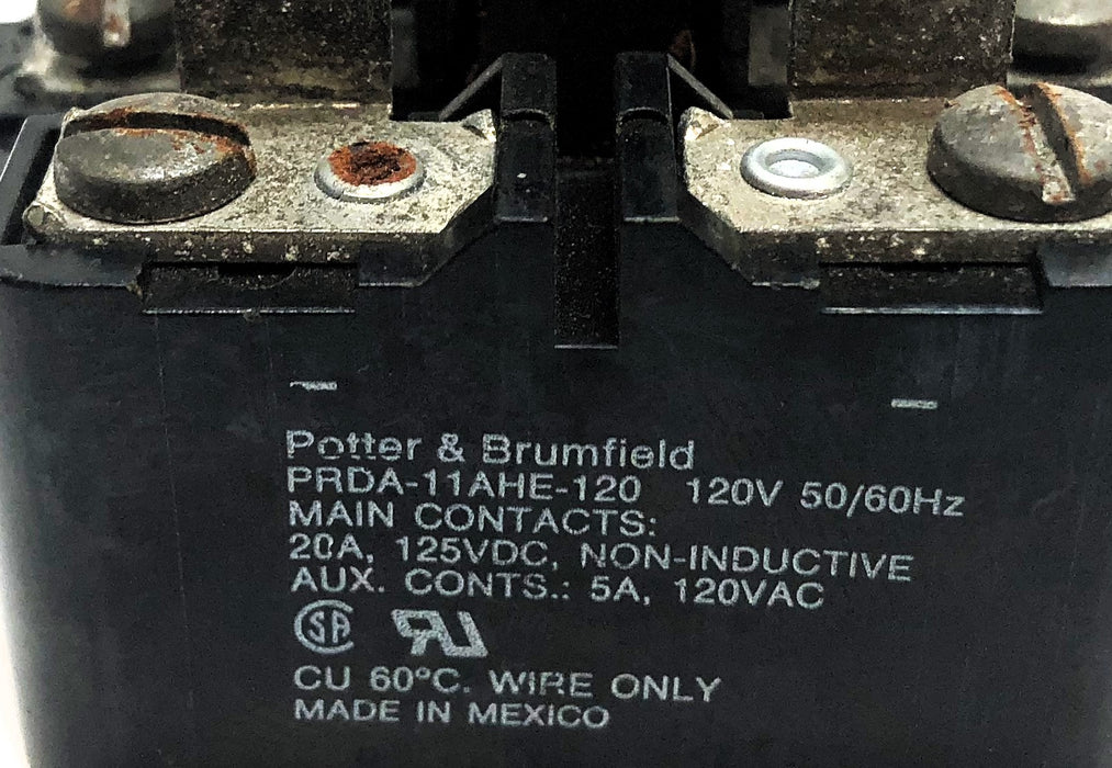 Potter & Brumfield Auxiliary Contact PRDA-11AHE-120 USED