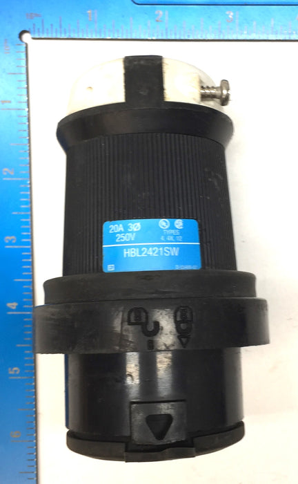 Hubbell Twist-Lock Connector Safety Shroud Body Only HBL2421SW USED