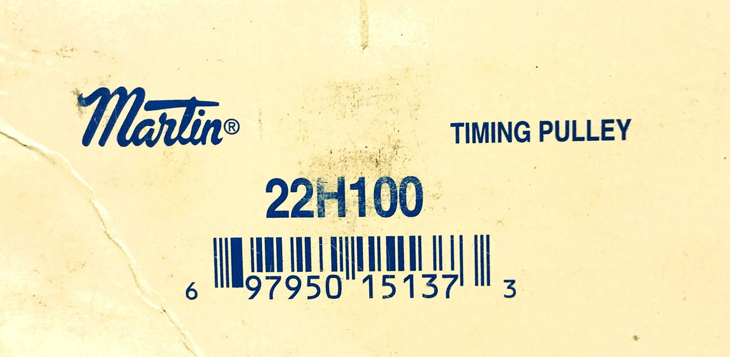 Martin 3/4" Bore Timing Pulley W/ Keyway 22H100 NOS