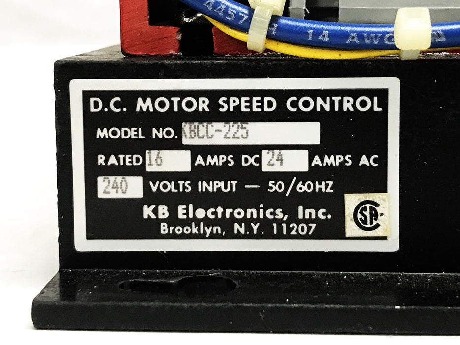 KB Electronics Penta Power Variably Speed DC Motor Control KBCC-225 NOS