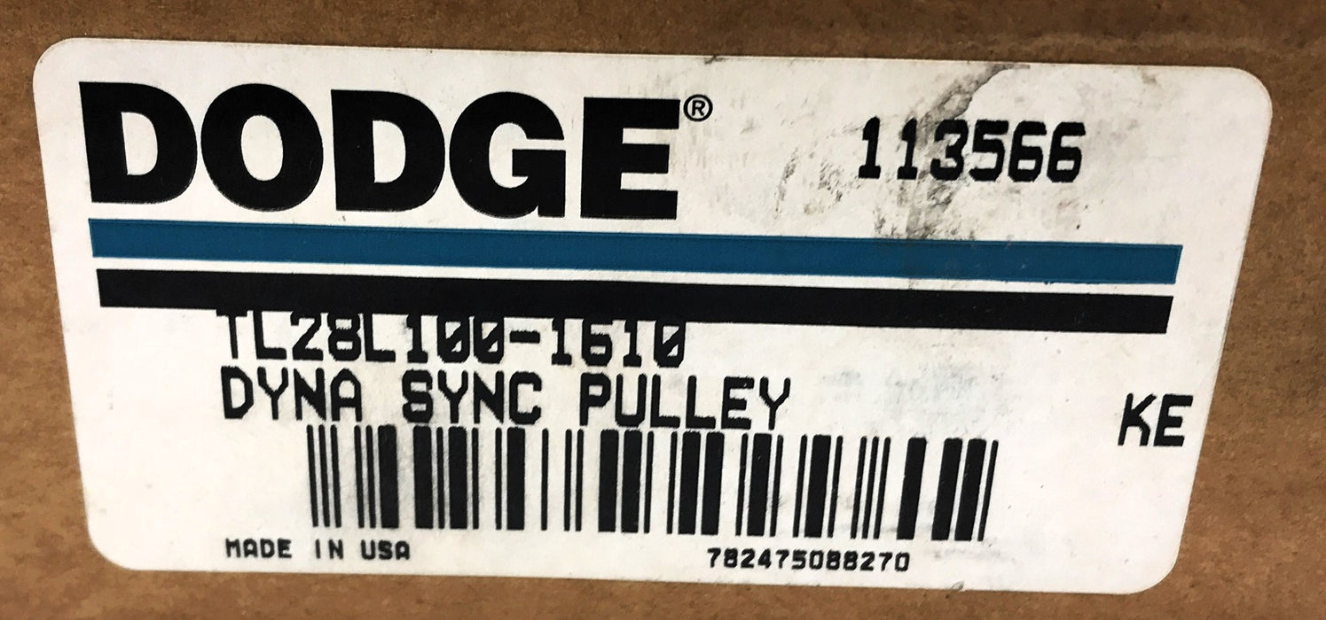 Dodge Bushed Bore Timing Belt Pulley TL28L100-1610 NOS