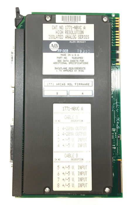 AB High-Resolution Isolation Module 1771-NBVC Firm Rev.B/Series.A (968029) USED