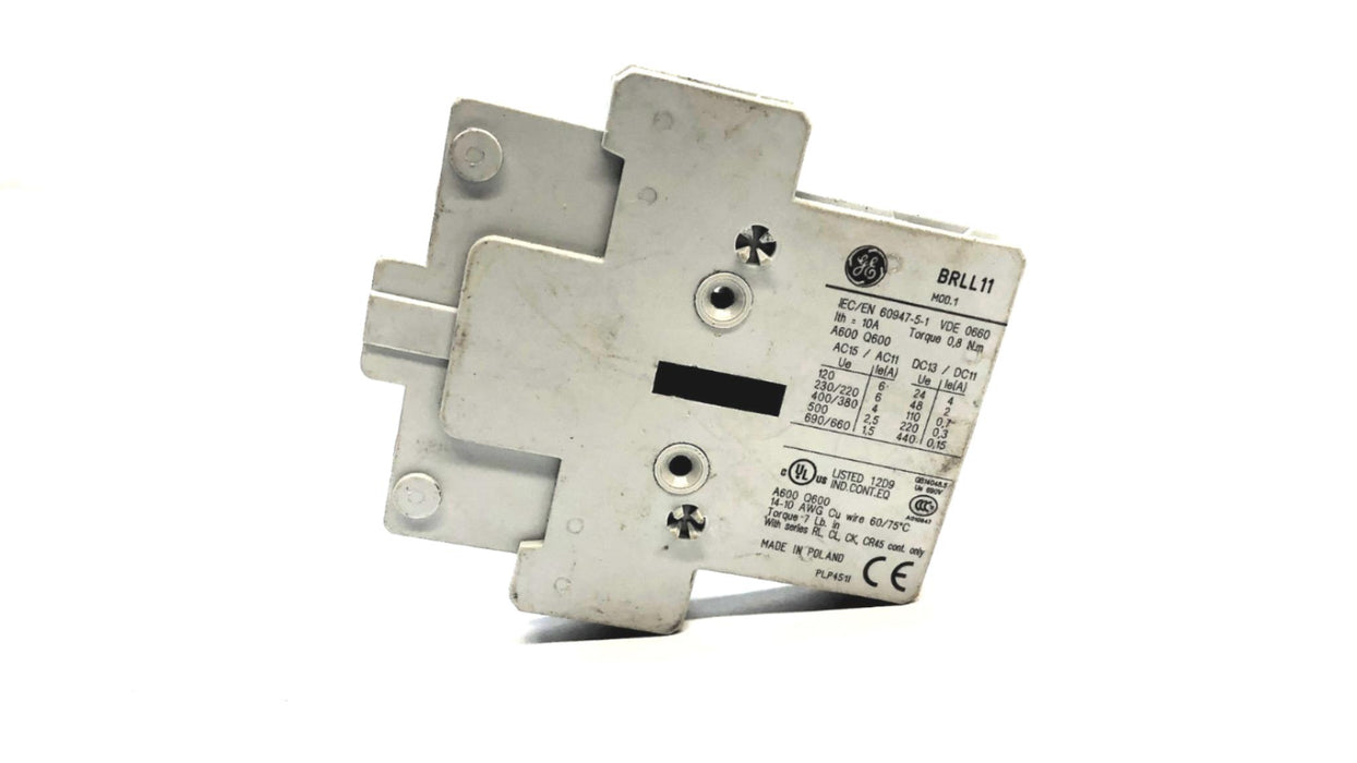 General Electric Auxiliary Contact Block BRLL11 USED