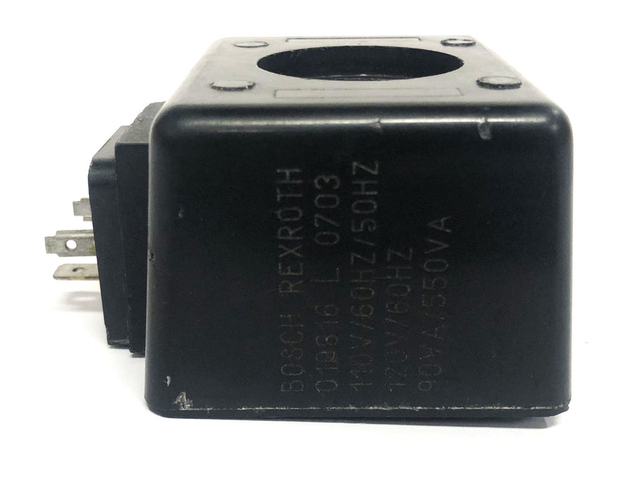 Bosch Rexroth 110V/50-60Hz 120V/60Hz 90VA/550VA Solenoid Coil 019816 L 0503 USED