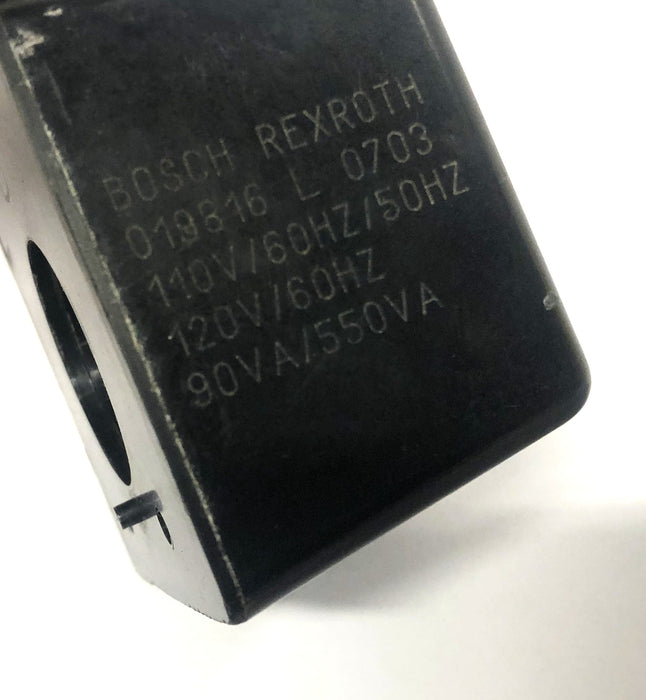 Bosch Rexroth 110V/50-60Hz 120V/60Hz 90VA/550VA Solenoid Coil 019816 L 0503 USED