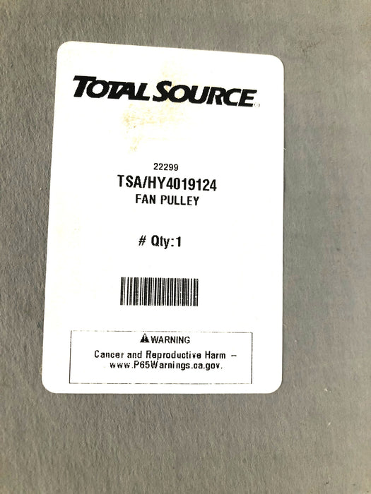 Total Source Fan Pulley HY4019124 NOS