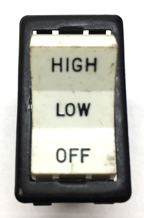 Carling Switch 3-Way High/Low/Off White Rocker Switch R331 USED
