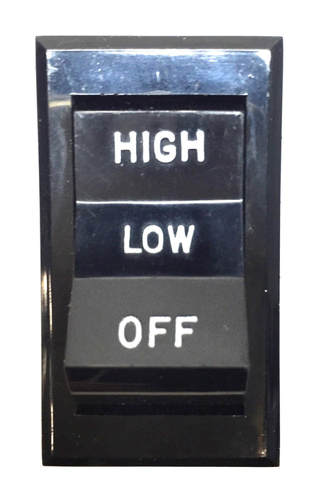 Carling Switch 3-Way High/Low/Off Black Rocker Switch R331 NOS