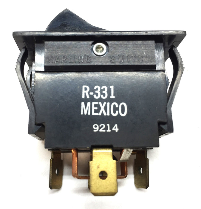 Carling Switch 3-Way High/Low/Off Black Rocker Switch R331 NOS