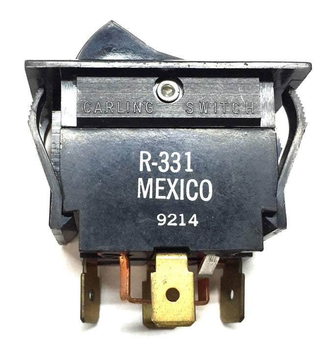 Carling Switch 3-Way High/Low/Off Black Rocker Switch R331 NOS