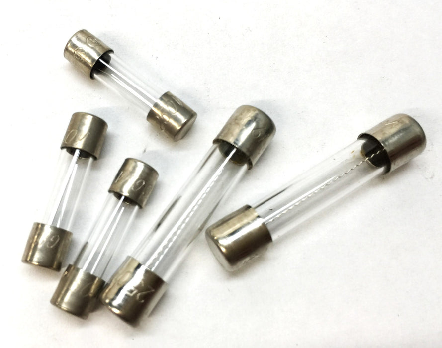 Buss/Seneca 250V Miniature Glass Fuse Pack Assortment (5pcs) F.05 [Lot of 5] NOS