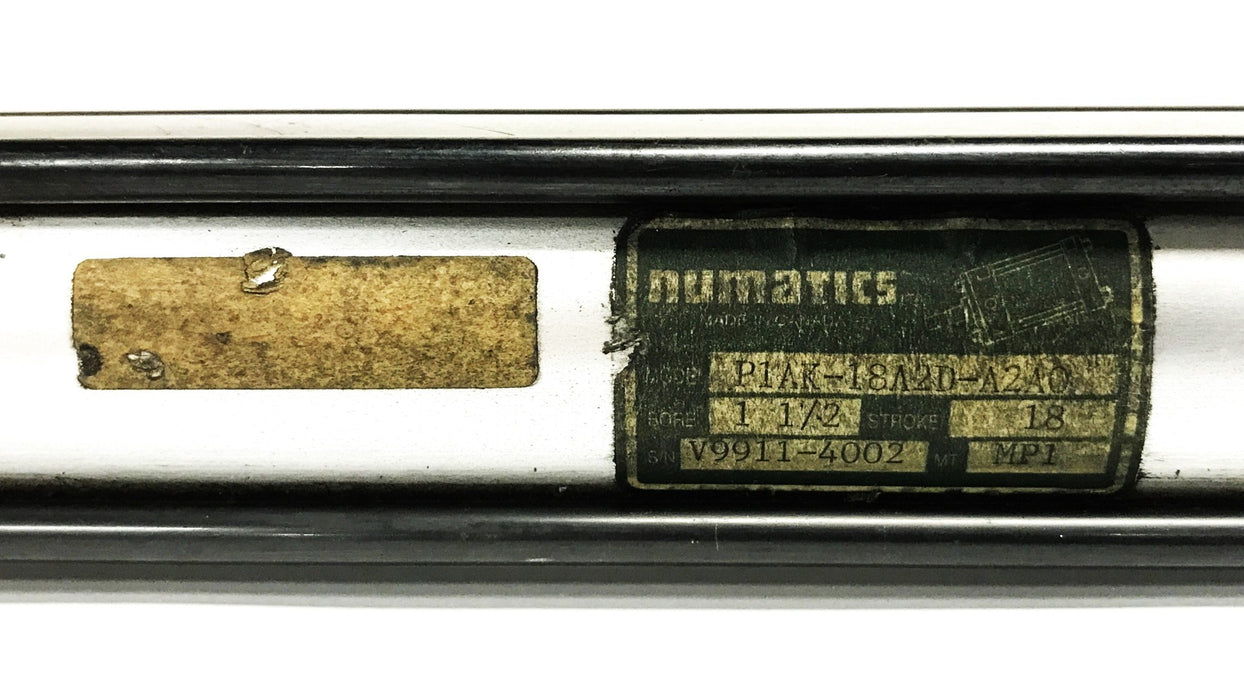 Numatics Actuator Air Cylinder P1AK-18A2D-A2A0 NOS