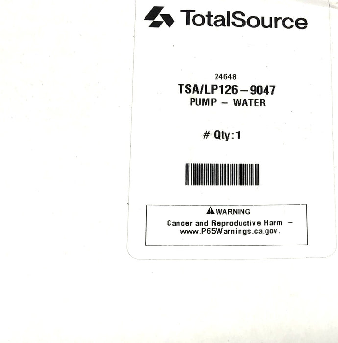 Total Source Water Pump LP126-9047 NOS