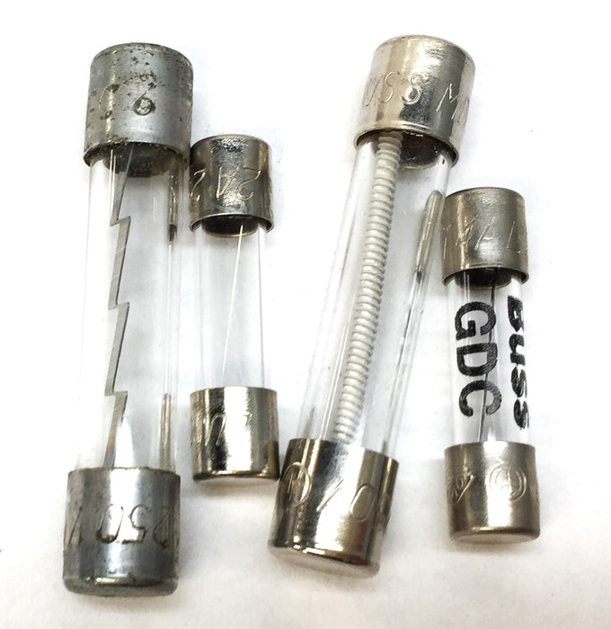 Bussmann Miniature Glass Fuse Assortment Pack (5pcs) GMA-3.15A [Lot of 5] NOS