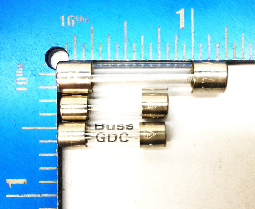 Bussmann Miniature Glass Fuse Assortment Pack (5pcs) GMA-3.15A [Lot of 5] NOS