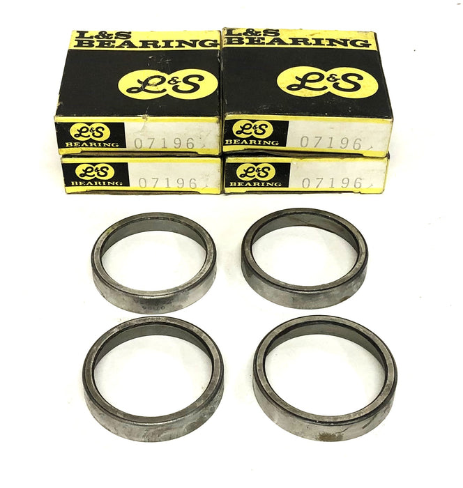 L&S Bearing Tapered Roller Bearing Cup 07196 [Lot of 4] NOS