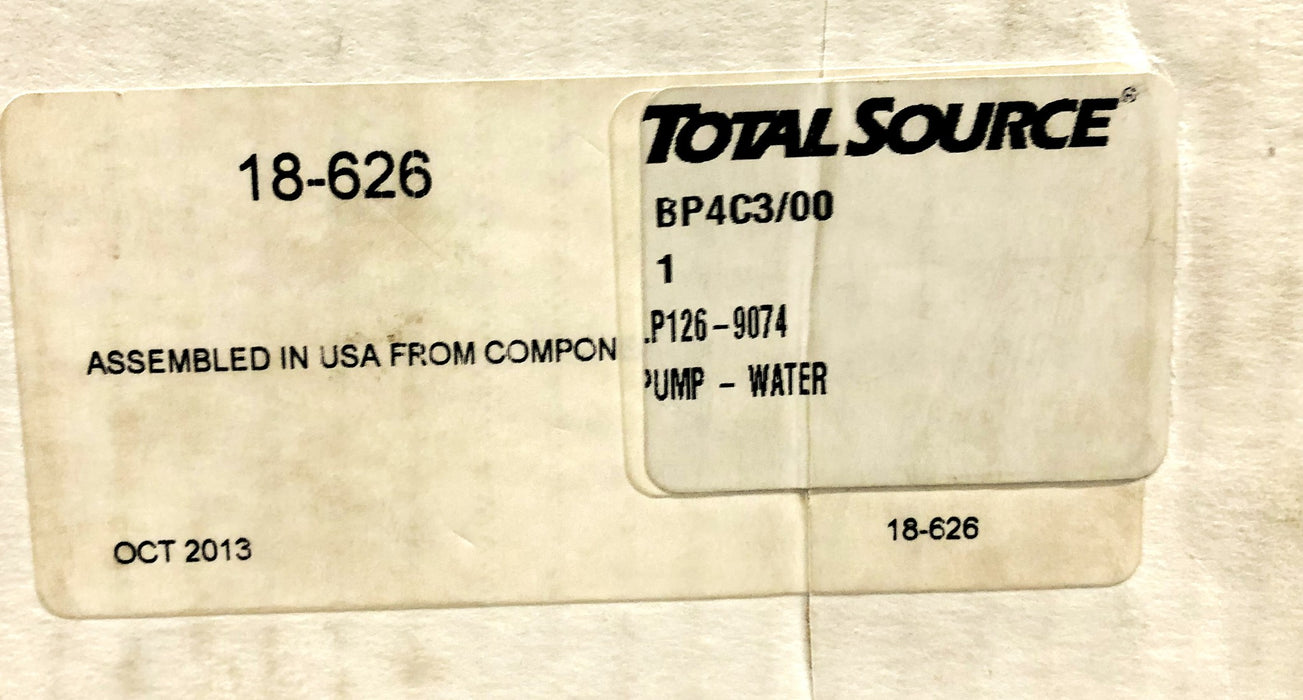 Total Source Forklift Water Pump Missing Gaskets LP126-9074 USED