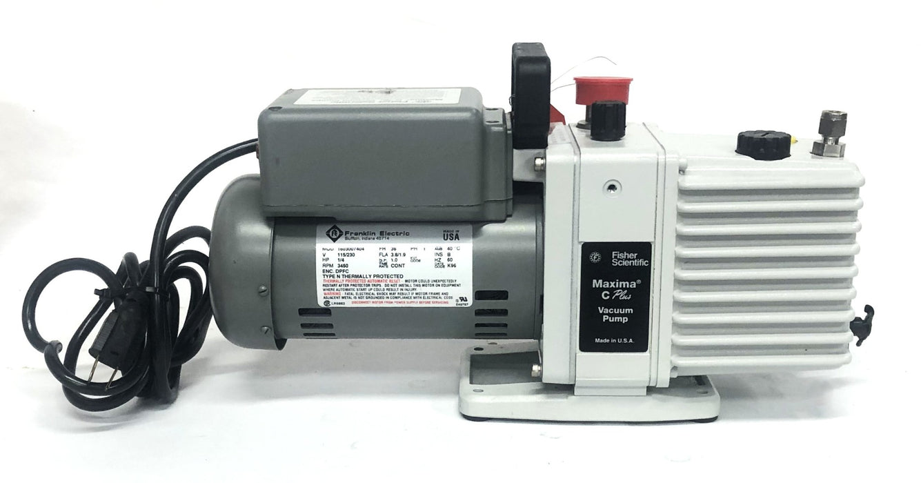Fisher Scientific Maxima C Plus M4C Vacuum Pump W/ Franklin Motor 01-257-4C NOS