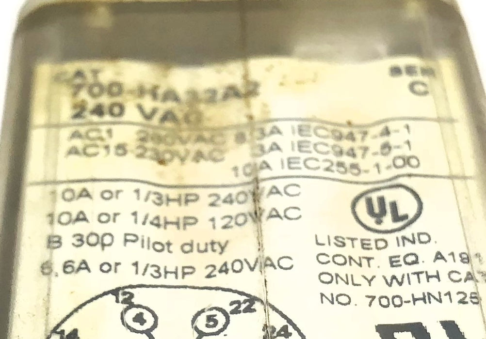 Allen-Bradley 240VAC Series C Relay 700-HA32A2 [Lot of 3] USED