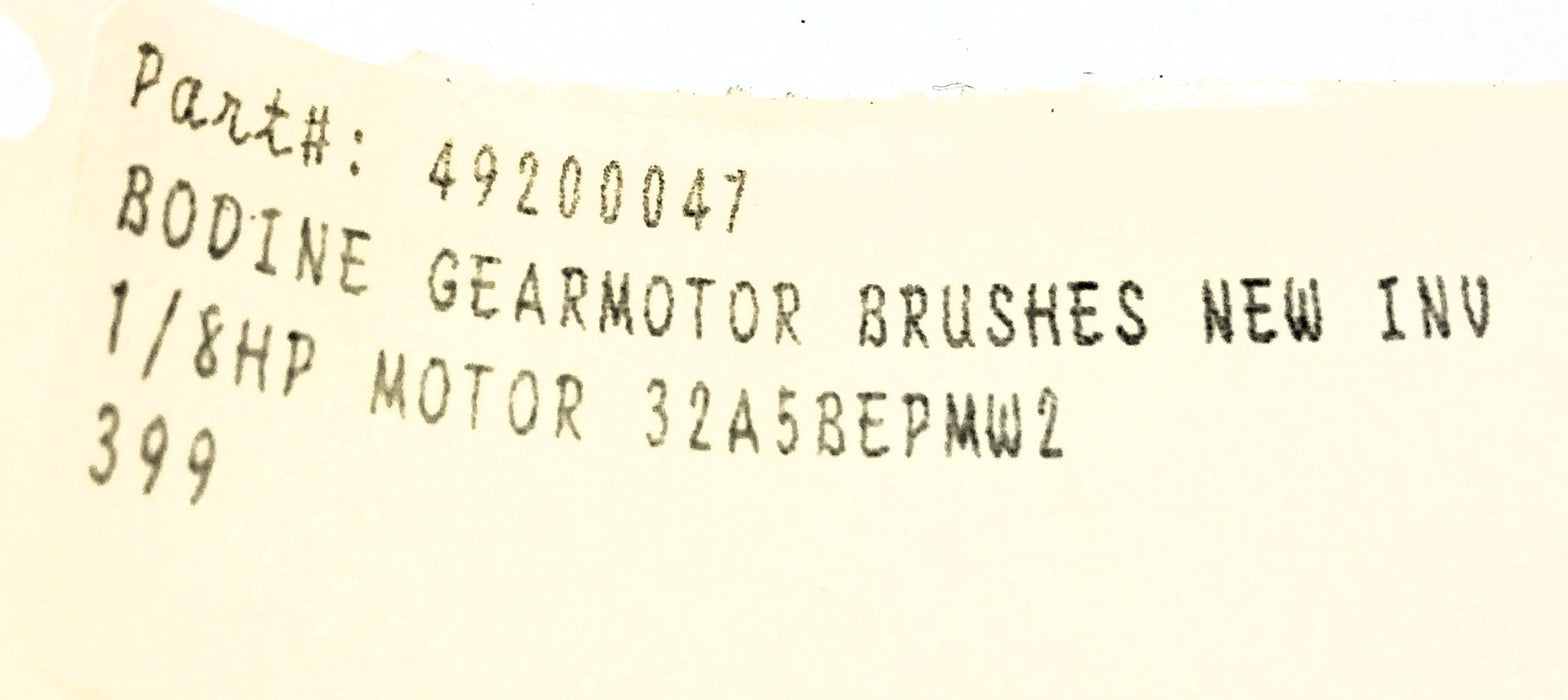 Bodine 1/4 x 3/8 x 3/4" Electric Motor Brush 49200047 (F83) NOS