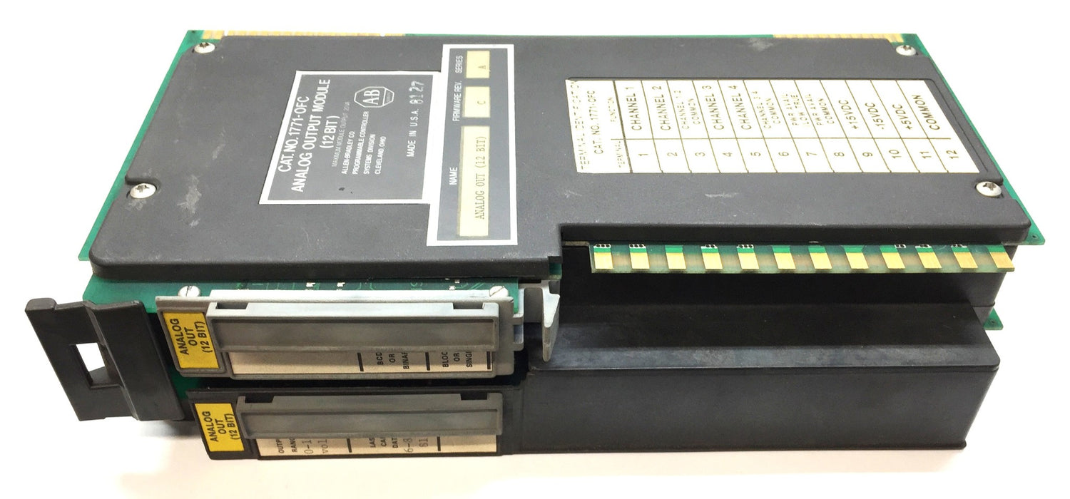 Allen-Bradley 12-Bit Analog Output Module 1771-OFC Firmware Rev.C/Ser.A USED