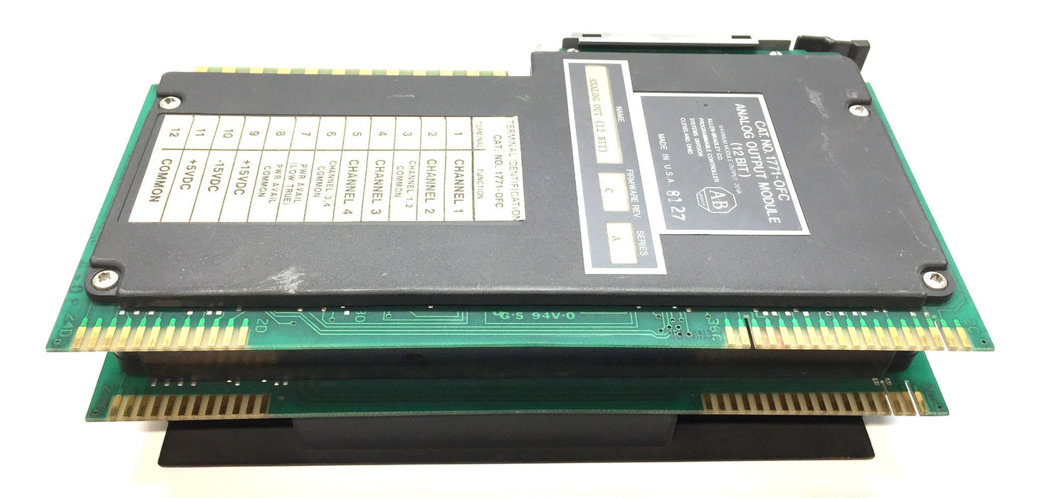 Allen-Bradley 12-Bit Analog Output Module 1771-OFC Firmware Rev.C/Ser.A USED