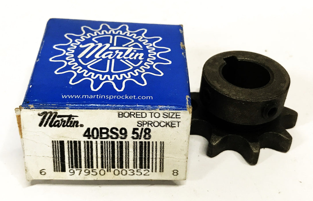 Martin 5/8 inch Bore Roller Chain Sprocket 40BS9-5/8 [Lot of 2] NOS