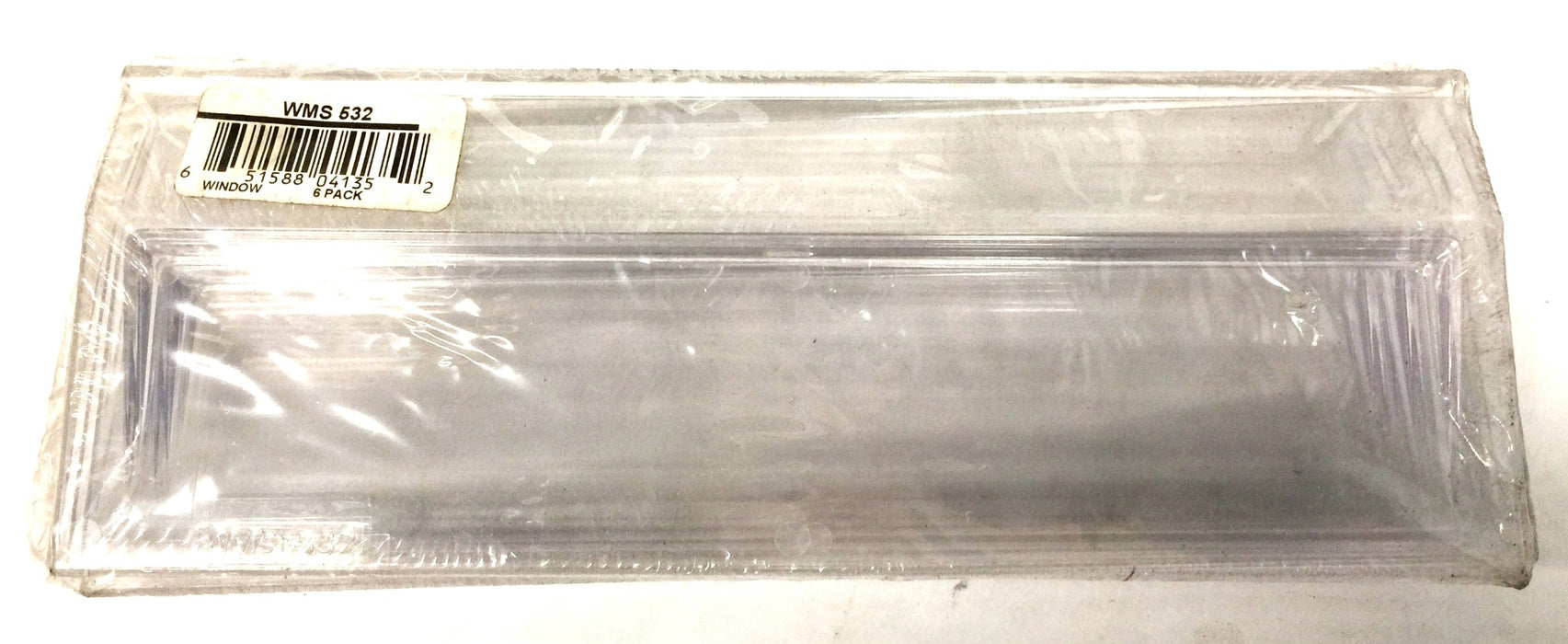 Unbranded Clear Plastic Window Front Pack (6pcs) WMS532 NOS