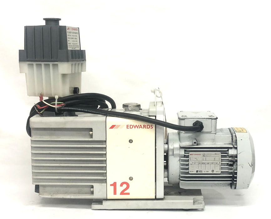 Edwards Leroy Somer 3-LS71 Rotary Vane Pump With Oil Mist Filter RV12 USED