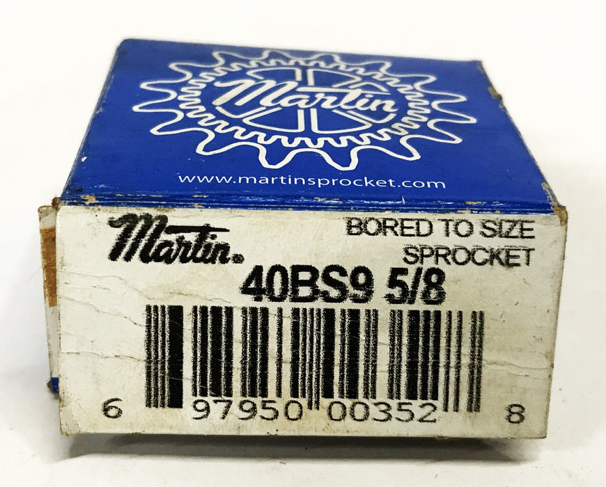 Martin 5/8 inch Bore Roller Chain Sprocket 40BS9-5/8 [Lot of 2] NOS