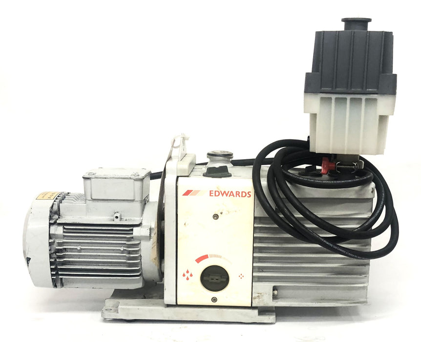 Edwards Leroy Somer 3-LS71 Rotary Vane Pump With Oil Mist Filter RV12 USED