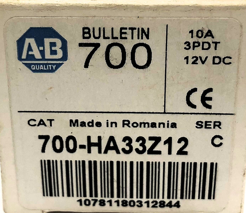 Allen-Bradley Series C 24VDC Relay 700-HA33Z12 NOS